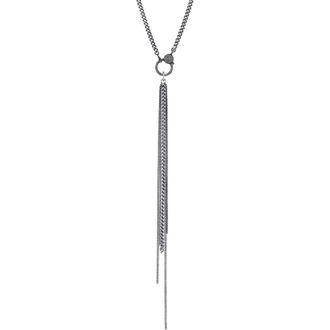 Sheryl Lowe Chain Fringe Necklace in Sterling Silver at Nordstrom, Size 18