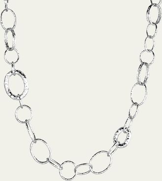 Ippolita Long Hammered Bastille Necklace in Sterling Silver