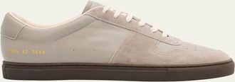 Common Projects Mens Bball Duo Slim Leather Low-Top Sneakers