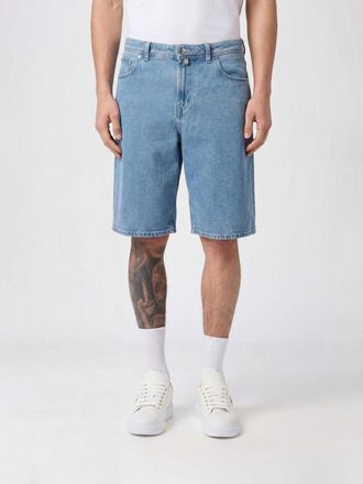 Billionaire Boys Club Shorts in denim di cotone a 5 tasche con logo posteriore ricamato