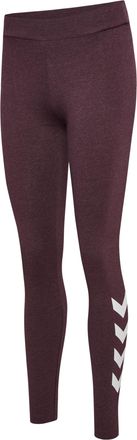 Hummel Leggings HUMMEL HMLPULSE LOGO MW TIGHTS, Damen, Gr. XS, N-Gr, fudge melange, Obermaterial: 57% Baumwolle, 38% Polyester, 5% Elasthan, Hosen Leggings