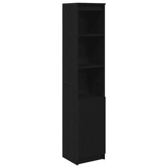vidaXL Credenza Rovere Nero 37,5x35x180 Cm In Legno Multistrato - Vidaxl