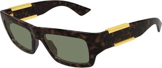 Bottega Veneta Rectangular Sunglasses - unisex - Bottega Veneta - Sunglasses - Brown - 53 MM - Accessories