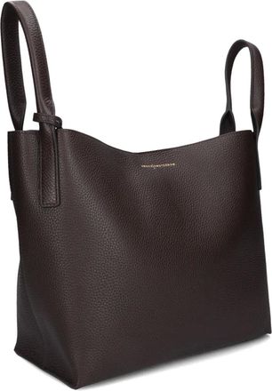 Smaak Tassen, Dames, Bruin, ONE Size, Leer, Bruin leren schoudertas Scott
