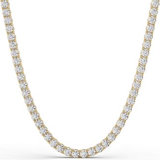 Diamond2Deal 14K Gold Lab Grown Diamond Straight Line Tennis Necklace 18 7 Ct