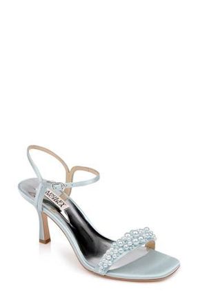 Badgley Mischka Caitlyn Metallic Satin Sandal in Mist St at Nordstrom Rack, Size 6.5