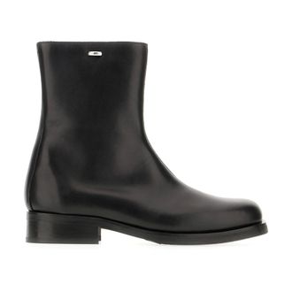 Our Legacy Ankle Boots, male, Black, Size: 12 US Classic Leather Boots for Men