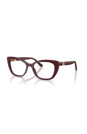 Dolce & Gabbana 54mm Cat Eye optical glasses in Red at Nordstrom