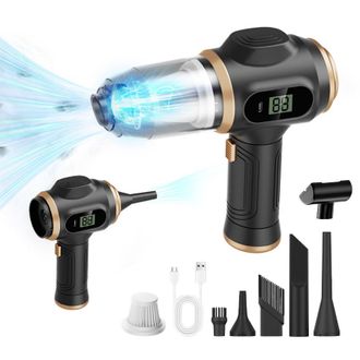 OEM Aspiradora Port&aacute;til Para Coche, Mini Aspiradora De Mano Inal&aacute;mbrica, Recargable, Con Pantalla Lcd Y M&uacute;ltiples Boquillas, Aspiradora De Mano De Alta Po