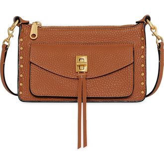 Rebecca Minkoff Mini Darren Leather Crossbody Bag in Caramello at Nordstrom