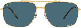 Ray-Ban 0RB3796 Fashion Mens Sunglasses Legend Gold/Polarized Blue : 62mm