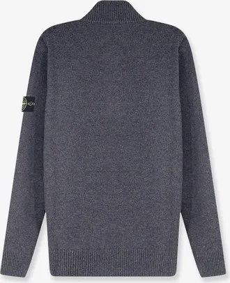 Stone Island Mens Sweater Virgin Wool Blend Grey