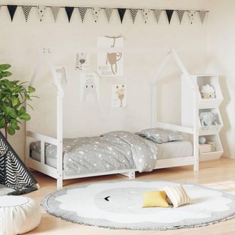 vidaXL Estructura De Cama Para Ni&ntilde;os Madera De Pino Blanco 80x160 Cm Vidaxl