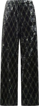 Pierre-Louis Mascia diamond-pattern trousers - Black