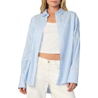 Joe's The Boyfriend Button Down Top in Blue/White Stripe at Nordstrom Rack, Size X-Large