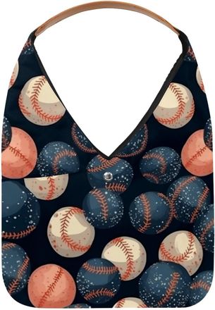 Generic Baseball Ball Background Reusable Lightweight Grocery Bags - Foldable Into Compact Pouch, Washable & Sturdy, Multipurpose for Shopping and Travel