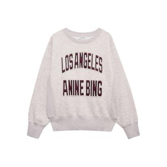Anine Bing Harry Long-sleeve Cropped Sweatshirt