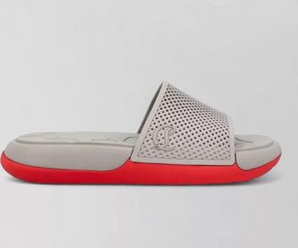 Christian Louboutin perforated logo-plaque pool slides