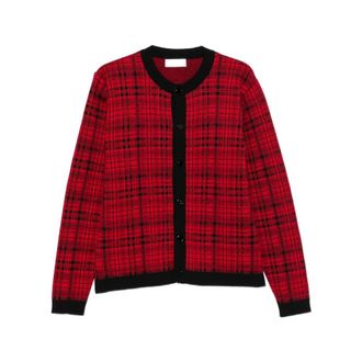 Ernest W. Baker Kn197 Em79 Tarta Cardigan - Heren - Truien - Rood - Maat: L Zijde