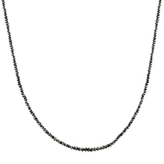 Pompeii3 15Ct TW Black Diamond Necklace 16 With 2 Extended 18k White Gold