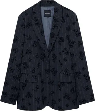 Desigual Gray Polyester Suits & Womens Blazer