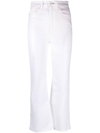 Rag & Bone Jeans crop a vita alta - Bianco