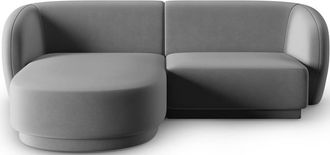 CXL by Christian Lacroix 3-Sitzer Designer Ecksofa Lionel - Samtbezug Grau