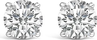 House of Brilliance Platinum 7.00 Cttw Round Lab Grown Diamond Solitaire Stud Earrings in White at Nordstrom