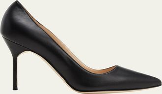 Manolo Blahnik Lambskin Leather Stiletto Pumps
