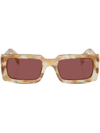 Prada Prada PR A07S rectangle frame sunglasses - women - Acetate - 52 - Brown