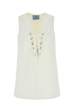 Prada White cotton mini dress