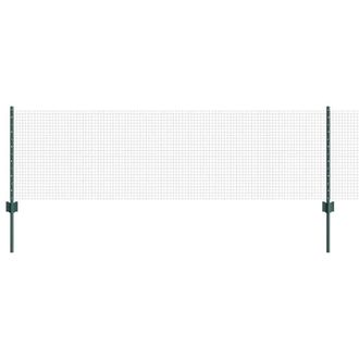 Berkfield Home Welded Wire Fence with 11 U Posts Green 0.6x25 m Steel