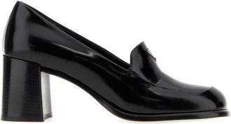 Prada Black Solid Loafers