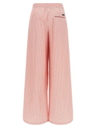 Dolce & Gabbana Striped Cotton-Silk Poplin Trousers - Pink