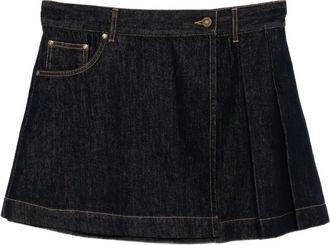 House of Sunny Gonna denim plissettata - Blu