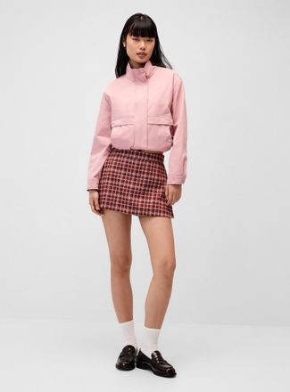 Twik Womens Checkered wraparound skort