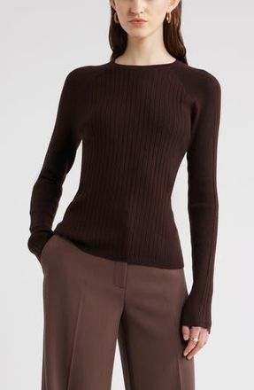 Nordstrom Rib Wool Blend Sweater in Brown Coffee at Nordstrom Rack, Size Xx-Large