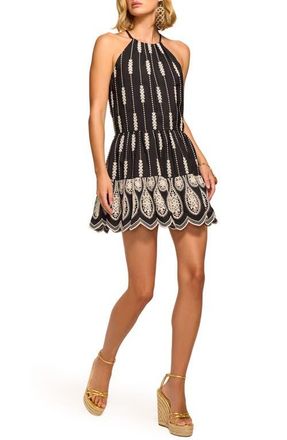 Ramy Brook Kaelyn Embroidered Minidress in Black Lace at Nordstrom, Size Xx-Large
