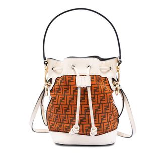 Fendi Pre-owned Fendi Mini Zucca Suede Mon Tresor Bucket Bag Ladies 21SKWBJLQX6R93H1