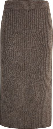 Dreimaster Dreimaster gebreide rok Dames bruin