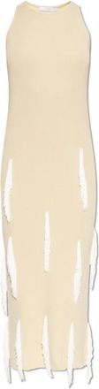 Iro Fleur Jurk - Dames - Feestkleedjes - Beige - S - Katoen - Kleedjes
