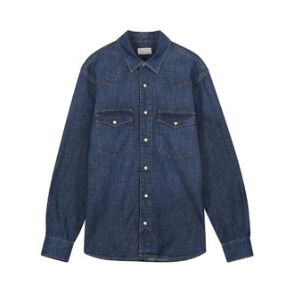 TELA GENOVA Acilio Western Shirt - - Shirts - Uomo - Blu - XL