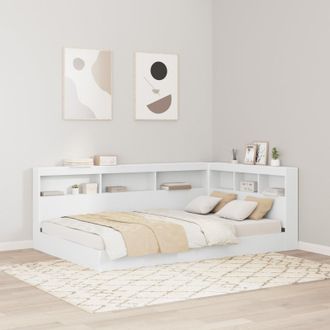 Berkfield Home Storage Headboard with Shelf with Headboard with Storage White 120 cm Engineered wood