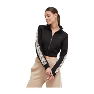Guess Dames, Sweatshirts & Hoodies, Zwart, Maat: XL Katoen