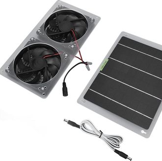 OEM Kit De Ventilador Con Panel Solar, Ventilador Solar Exterior Impermeable De 100 W Y 12 V, Mini Ventilador Port&aacute;til, Kit De Ventilador Con Panel Solar 