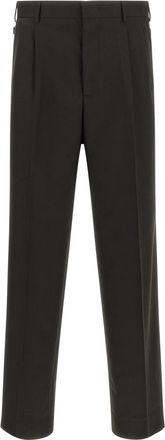 Cellar Door Dark Brown Pleated Trousers