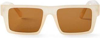 Cotton On Mens The Visionary Sunglasses in Frosted Dull Pink Brown at Nordstrom