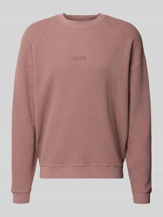 HUGO BOSS Regular Fit Sweatshirt aus reiner Baumwolle Modell DAFFLYN in Kirsche, Gr&ouml;&szlig;e XXL