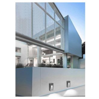 Trade Shop Trade Shop Traesio - Segnapasso Da Esterno Faretto 12 Watt Ip65 Grigio Luce Calda Fredda Es62 - -bianco Freddo
