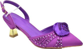 Generic Womens Wedding Stiletto High Heel Shoes and Evening Handbag Set Sparkly Rhinestone Handmade Flowers Decoration